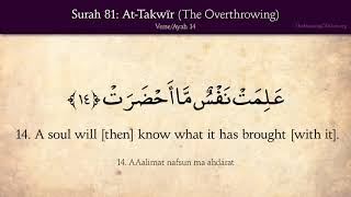 Quran 081 Takwir The Overthrowing [upl. by Cony465]