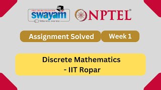 Discrete Mathematics Week 1  NPTEL ANSWERS 2024 nptel nptel2024  NPTEL 2024 [upl. by Leahcimal361]