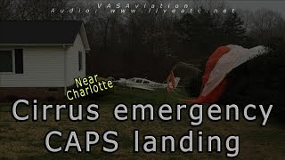 REAL ATC Cirrus SR22 CAPS LANDING just BESIDE A HOUSE [upl. by Harrison711]