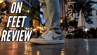 Early ON FEET look Review Jordan 1 Low OG Atmosphere Grey  Dont sleep on this‼️ PINOY VERSION🔥 [upl. by Caria]