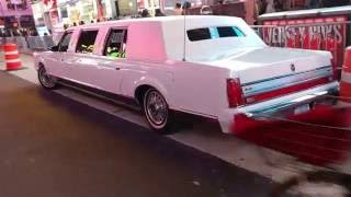 1988 LINCOLN TOWN CAR LIMOUSINE in TIMES SQUARE [upl. by Akiemehs]