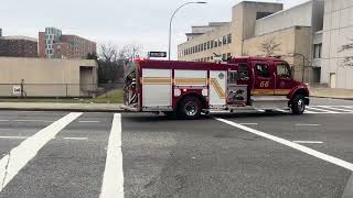 White Plains FD Engine 66 responding to Fisher Court for a Commercial Alarm set off by cooking [upl. by Nagn95]