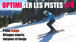 SkiOPTIMISER les pistes 4  Conseils rouge et bosses  virages courts moyens et longs  1 chute [upl. by Ahsiyt]