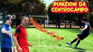 PUNIZIONI DA CENTROCAMPO CHALLENGE con IL TRIO TARALLO sul CAMPETTO DA CALCIO [upl. by Wurst476]