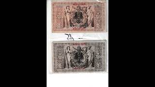 Sammlung Banknoten 1910 bis 1914 [upl. by Candie]