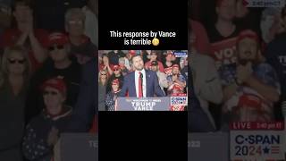 Vance BLOWS IT with AWFUL Response to Racist “Jokes” at Trump Rally [upl. by Mommy]