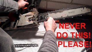 The Hidden Chainsaw Killer  Chain Stretch Correct Way To Adjust The Chain Tension On Your Chainsaw [upl. by Rramahs]