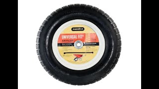 Marathon 20265 Universal Fit Pneumatic AirFilled Wheelbarrow Tire 3quot Centered Hub  Overview [upl. by Neira285]