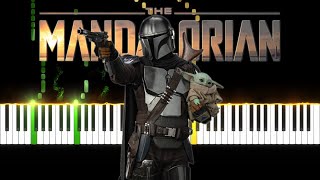 The Mandalorian  Main Theme Piano Tutorial  sheets [upl. by Bartholomew585]