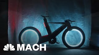 The Futuristic Cyclotron Bike Has Airless And Spokeless Wheels  Mach  NBC News [upl. by Nylhsa721]