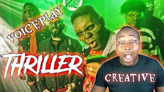 THRILLER  Michael Jackson acapella VoicePlay ft JNone halloween  REACTION [upl. by Morlee]