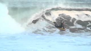 La Esco  Necochea  Big Waves  Perfect waves  Pablo Amarante  bodyboard [upl. by Erdnad]