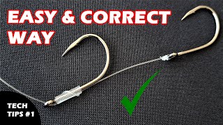 TWIN HOOK SNELL RIG  easy and right way  live and dead baits [upl. by Bren]