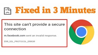 This Site Cant Provide a Secure Connection  Fix in 3 Minutes [upl. by Smiley]