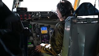 Fairchild AFB tests KC135 basic aircrew endurance with 24 hour duty [upl. by Vallie]