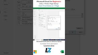 Autofit all Data on 1 Page in MS Excel excel learning exceltips microsoftlearn teacher tricks [upl. by Enaej]