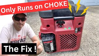 HOMELITE GENERATOR Only Runs on Choke THE FIX  GC1800A  1800 Watts from 2008 [upl. by Merilyn]