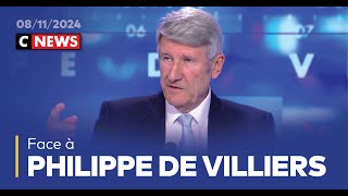 Face à Philippe de Villiers  8 novembre 2024 CNews [upl. by Yhtur]