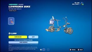 LOWRIDER BIKE GLIDER ICON SERIES  1200 VBUCKS FORTNITEREMIX SEASON FORTNITE REMIX [upl. by Bunting]