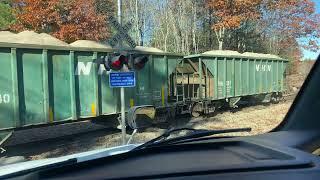 Waiting for the NHN train to unload the sand cars train trucklife railroad westernstar [upl. by Cirala]