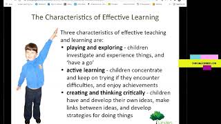 Characteristics of Effective Learning in the Revised EYFS [upl. by Ajax]