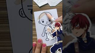 How To Draw Todoroki Shoto From My Hero Academia DIY Toca Boca shortstocalifeworldmyheroacademia [upl. by Attalie]