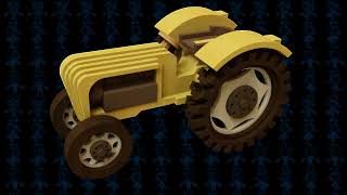 187 Laser Cut Tractor Wooden Toy 3D Model [upl. by Ayortal764]