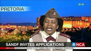 SANDF invites applications [upl. by Yhtur]