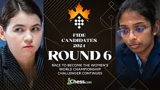 FIDE Womens Candidates 2024 Rd 6  Will Goryachkina Lagno amp Vaishali Play For Wins To Chase Tan [upl. by Belva189]