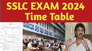 SSLC EXAM 2024 Sslc exam Time Table 2024Sslc exam 2024 time table [upl. by Esertak]