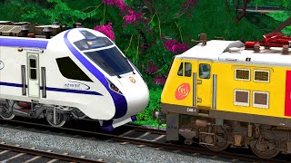 WAP7 SHUNTING VANDE BHARAT EXPRESS TRAIN  BUMPY RAILROAD Train Simulator  Railworks  NTG GAMING [upl. by Petromilli]