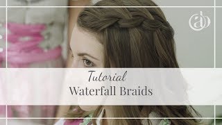 Ausgefallene DirndlFrisur  Waterfall Braids ganz einfach nachmachen [upl. by Willi]