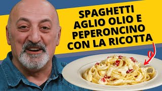 Spaghetti aglio olio e peperoncino con la ricotta [upl. by Marih]