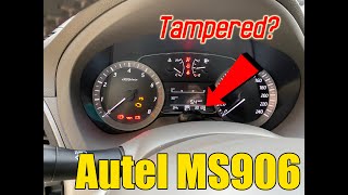 Correct Mileage  Odometer Reading with Autel MaxiSyS MS906  Basic Functions Car Diagnostic Scanner [upl. by Yejus]