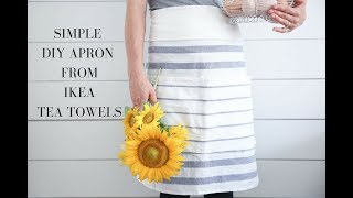 How to Make an Apron with IKEA tea towels [upl. by Ailama493]