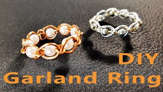 3 strands braided ring 三股編織戒指 DIY 02 add beads 加上珠子 Valentines Day handmade gift 情人節的手作禮物 [upl. by Aivatco]