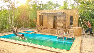 Build Bamboo Story Villa And Swimming Pools Full Video1 [upl. by Eidarb]