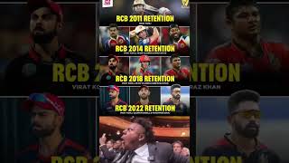 RCB RETENTION OVERTHE YEARS🚨Who do you think RCB will retain ahead of the IPL 2025 Auctionytshorts [upl. by Alyaj]