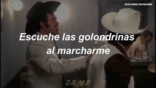 Vicente Fernández  Escuché Las Golondrinas Letra  Lyrics [upl. by Hsemin]