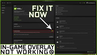 How to fix GeForce experience ingame overlay not working true fix [upl. by Ahslek40]