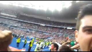 Italy vs Spain 20 27062016 Goal Pellè Celebrated Live from Italian Fans Euro2016 [upl. by Kolnick917]