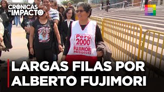 Crónicas de Impacto  SET 12  LARGAS FILAS DE PERUANOS QUE SE DESPIDEN DE ALBERTO FUJIMORI  Willax [upl. by Gniw]