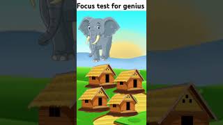 focus test for genius focus focustestforgenius elephant shorts focustest cartoon [upl. by Ahnavas]