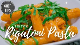 TikTok Spicy Rigatoni Pasta Recipe  Vodka Pasta  Chef Tips [upl. by Divine245]