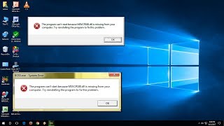 How to Fix All Missing MSVCP100dll file Error In Windows 10817 [upl. by Harbert]