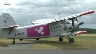 FLUGPLATZFEST OERLINGHAUSEN 2016  ANTONOV AN2 [upl. by Locklin]