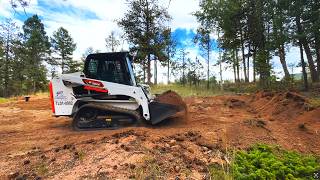 I rented a skid steer for my log cabin build  OFF THE GRID [upl. by Nathalie]