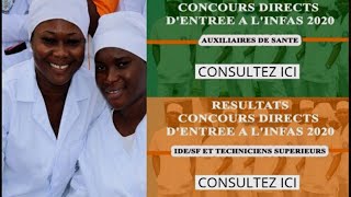 Résultats Concours Directs D’Entrée A LINFAS  Consulter Votre Résultat Maintenant [upl. by Salaidh291]