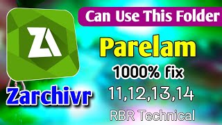 Cant use this folderZarchiver Problem fix cant use this folder errorData folder fix [upl. by Adnorat]