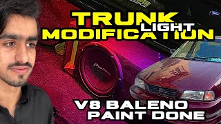 SUZUKI BALENO MODIFICATION SERIES  TRUNK MOD INSTALLED  FtPaint Done  Car Vlogs  MUZAMIL SOHAIL [upl. by Nnaegroeg]